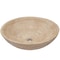 Novatto Beige Travertine Vessel Sink and Matte Black Umbrella Drain NOSV-BTMB - alternate 2
